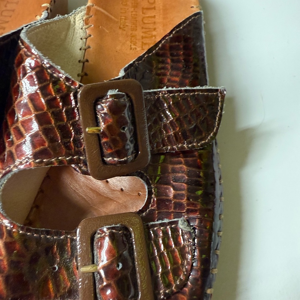 La Plume Brown Leather Sandals - Picture 4 of 12